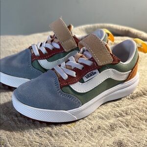 Vans Blue and Green Sneakers with Retro Style